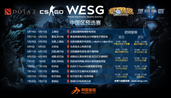 WESG本周末上海 合肥赛区观赛指南