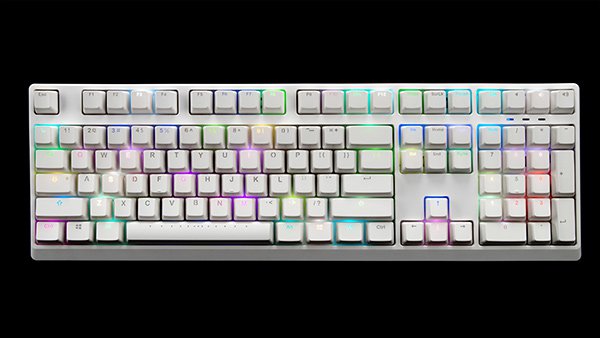 魔力鸭发布2108 S2 RGB白色版全彩机械键盘
