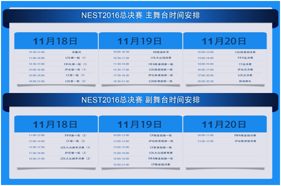 NEST2016总决赛英雄联盟对阵分组公布