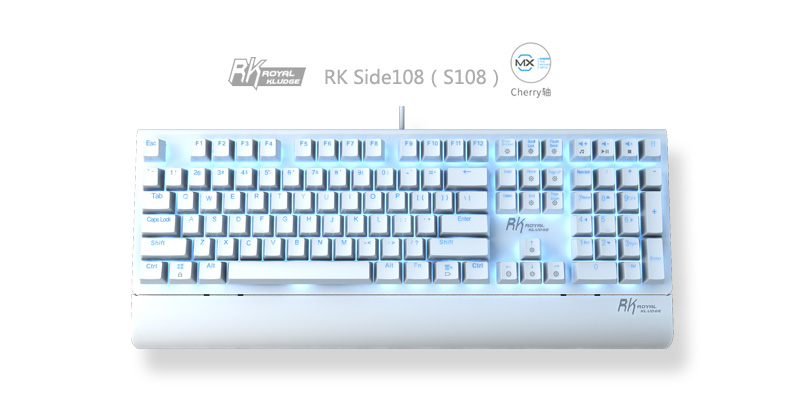 RK发布S108Cherry轴白色冰蓝背光机械键盘